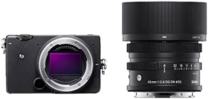 Сигма Фп Огледало Дигитална Камера со 45мм f/2.8 DG DN Современа Леќа, Пакет Со Sigma MC-21 Mount Converter Canon EF Во Leica L &засилувач;