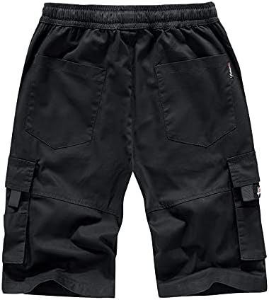 Rtrde карго шорцеви за мажи за машка мода за џебни панталони памук памук со пет точки со комбинезони мажи