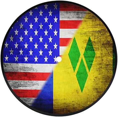 Знамиња НА САД И Свети Винсент И Гренадини Цд Рекорд Подлоги Смешни Чаши Мат Декорации За Домашна Канцеларија Бар Маса
