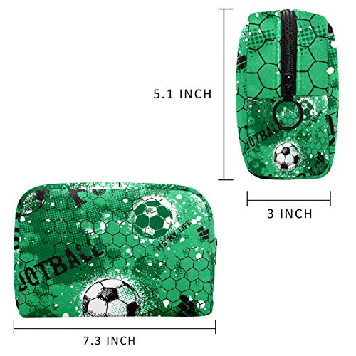 Фудбал Фудбал Зелена Козметичка Патна Торба Со Голем Капацитет Торбичка За Шминка За Повеќекратна Употреба Тоалетна Торба За Тинејџерки