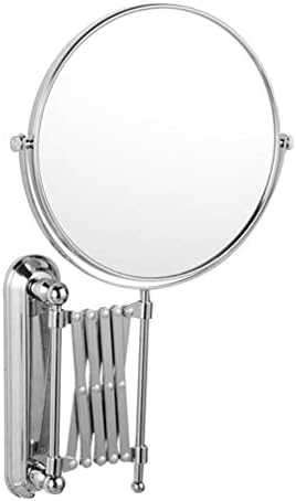 LIFKOME 6 Инчен 3x Лупа Круг Шминка Огледало, Двострани Вртливи Ѕид Монтирање Огледало, 360 Степен Вртливата Шминка Огледало, Повлече