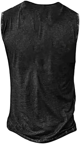 Саксигол преголема копче Хенли надолу за кошули за мажи 2023 Редовни резервоари без ракави на врвови гроздобер спортски фитнес графички