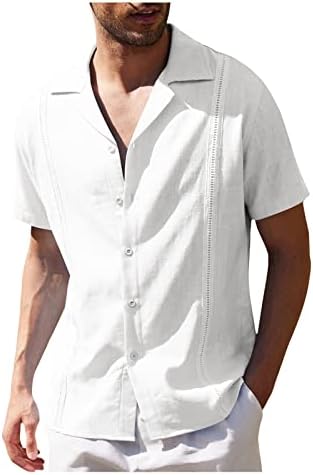 Долги ретро Т цврста блуза машка маичка џебна џебна џебна кошула мешавина од ракави машки маж маички маж