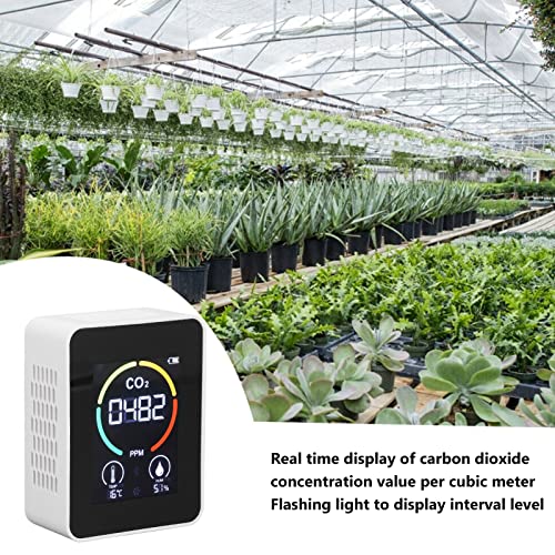 Детектор на СО2, монитор за брз квалитет на воздухот, инфрацрвено откривање, автоматска внатрешна калибрација за стакленички растенија