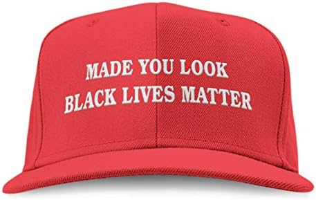Функција - Направи да изгледате црна животи Материјална црвена капа везена прилагодлива BLM Mens Mens Mens EniSex Enciation