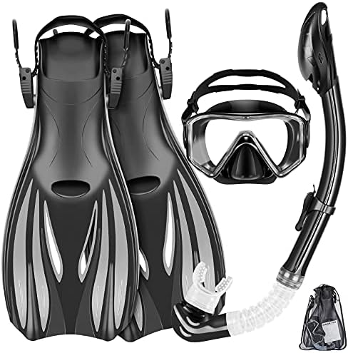 Zeeporte Dive Snorkeling Gear за возрасни деца-маскирани перки нуркачки сет со панорамски поглед нуркање маска анти-маска анти-ла-лаг,