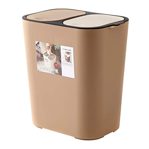 Topbathy Home Trash Man Can Dual Diual Classified Dustbin Dry and Wet Surpation Suppartation Mon Con for Dome Spoution Dome