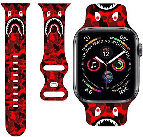 Cool Watch Band компатибилен за Apple Watch Series S 8 7 6 5 4 3 2 SE 38mm 40mm 41mm 42mm 44mm 45mm, меки силиконски часовници