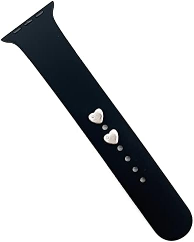 Декоративни шарми на Ivywone, нокти столпчиња компатибилни со Apple Watch Band 38mm 40mm 41mm 42mm 44mm 45mm Силиконски ленти iWatch