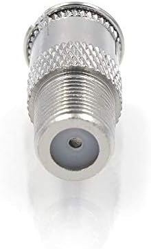 Коаксијален кабел VCE Брз конектор, брз притисок врз машко до F-тип женски коакс екстендер никел обложен адаптер за RG6 коаксијален кабел,