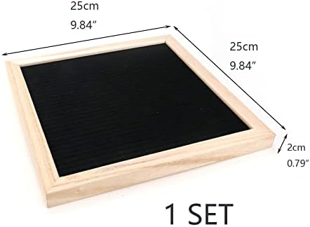 Табла за пораки за лукави црна боја со почувствувана табла од дрво со променливо прецизно писмо 9,84 × 9,84 × 0,79 најава за декорација
