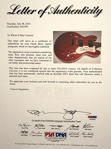 Чак бери потпишан гитара црвениот епифон отсечени тело автограм пса днк еперсон лоа