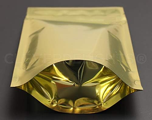 Клеверделајтс Златни Торбички за Стоење - 4оз-1000 Пакет-5 х 8 х 2.5 - Торба За Повторно Затворање