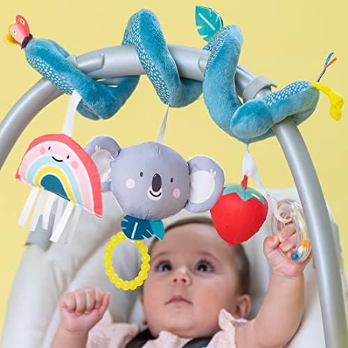 TAF играчки Коала Активност Спирала за забавен додаток на бебето за креветчето за креветчиња за креветчиња и шетач, висечки играчки за тресење,