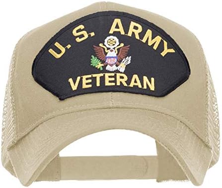 E4HATS.com Ветеран на американската армија воена закрпена мрежа капа