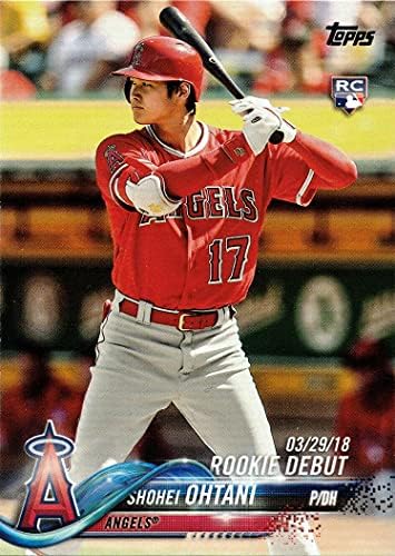 2018 Топс Ажурирање Бејзбол US285 Shohei Ohtani Дебитантска Картичка