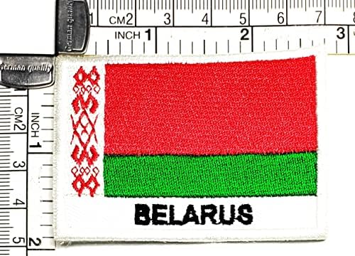 Кленплус 3 парчиња. 1. 7Х2, 6 ИНЧИ. Белорусија Знаме Закрпи Знаме Амблем Костим Униформа Тактичка Воена Везена Апликација Лепенка