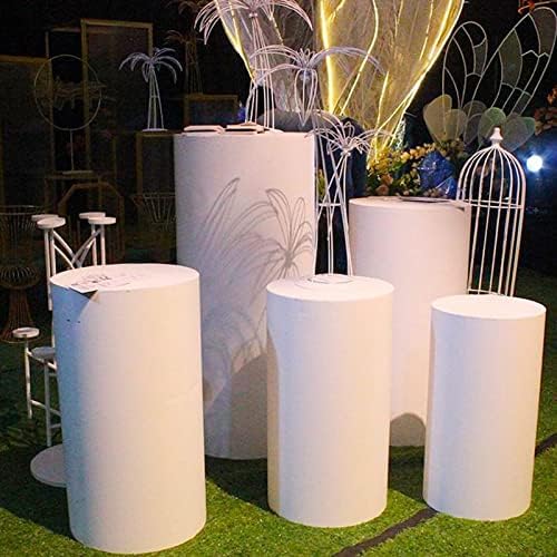 3 парчиња цилиндри за цилиндри за подножје на столбови столбови торта цвет стои приказ на свадбената венчаница за свадбени уметнички