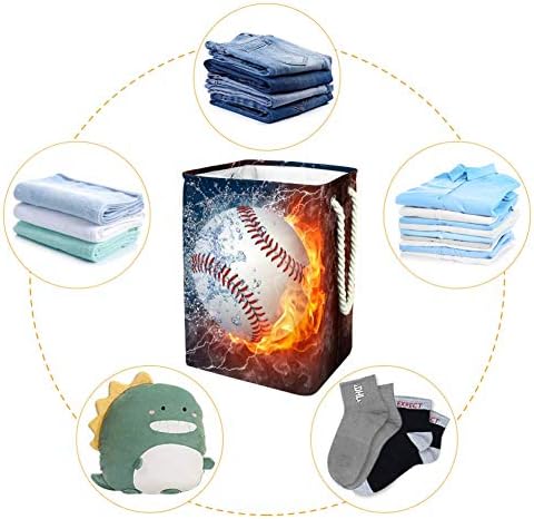 Unicey Fire and Water Baseball топка водоотпорна виткање на алиштата за преклопување корпа за детска соба спална соба бебе расадник
