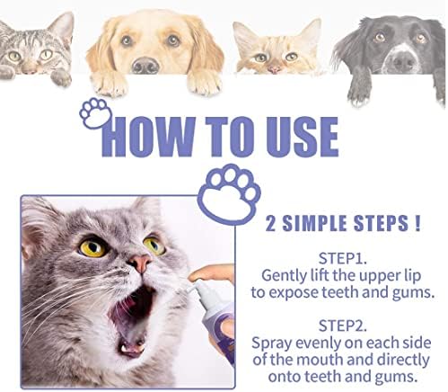 2 Парчиња Спреј За Чистење На Заби За Кучиња &Засилувач; Мачки, 2023 Нов Орален Спреј За Миленичиња Чисти Заби, Спреј За Чистење На Заби За Миленичиња