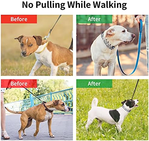 JCShimo Dog Prong Coock, прилагодлива јака за обука на кучиња, без јака за кучиња, врски од не'рѓосувачки челик со удобни гумени совети
