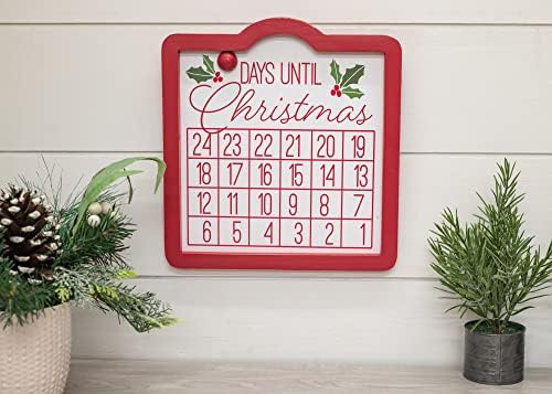 Транспак Денови До Црвено-Бело Дрво Од 11,75 Инчи Божиќен Календар За Одбројување