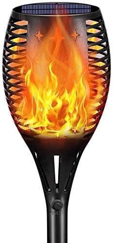 Xergy соларни светла на отворено водоотпорен танцувачки оган Машаал пламен факел светла 96 LED 2200 mAh батерија фенер за декорација на пејзаж осветлување самрак до зори а?