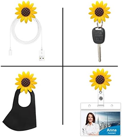 8 парчиња клипови со сончоглед, симпатични цвеќиња климатик климати клипови автомобил освежувач на воздухот вентилатор за вентилатор