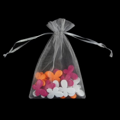Сребрена 4х6 10х15см Органза Торбичка Силна Свадба Корист Подарок Бонбони Торба