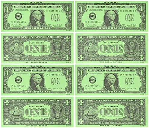 ПРЕДНОСТ ЗА УЧЕЊЕ Банкноти За Играње Од Еден Долар-Сметки За Хартија Од 100 $1-Реален Дизајн И Големина На Долар-Учат Валута, Броење и Математика