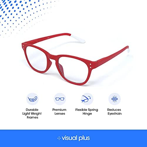 Визуелна Плус Сина Светлина Блокирање Очила За Читање За Мажи И Жени | Анти Напрегање На Очите, Компјутерски Очила За Читање, Очила За Игри,