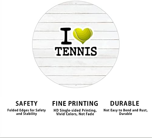 Јас многу го сакам знакот за добредојде на тенис за предниот трем спортски метален знак персонализиран wallиден уметност фарма