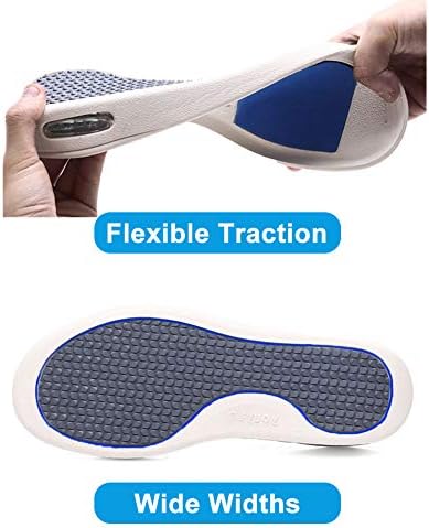 Машки дијабетични чевли Олеснување на болката лесно се лизга на широки ширина, прилагодливи ортопедски со отстранлива меморија од пена, лесни
