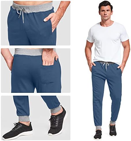 Основни панталони за маж, кои се тренираат панталони со џогир, кои работат со атлетски панталони со џебови