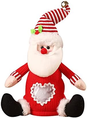 Божиќни Украси Плетена Кадифена Торба За Кукли Торба За Бонбони Бадник Божиќни Подароци За Жени
