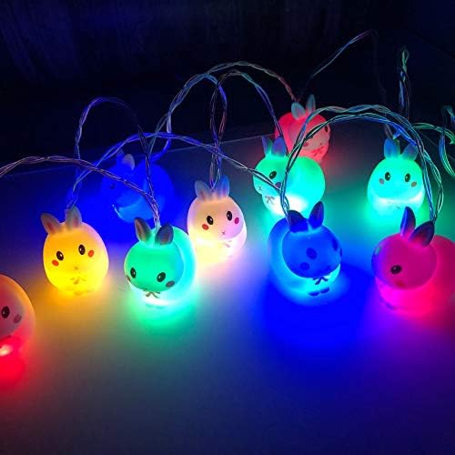 Божиќни светла 50 брои жица USB LED полнење за декоративни светла 10 жици 1,65м зајаче Велигденски светла дома декор 25 светла мини Божиќна светлина