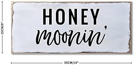 Фарма куќа добредојде знак мед месечен дрво знак гроздобер ретро плакета знак семејство прилагодете го wallидниот уметнички декор
