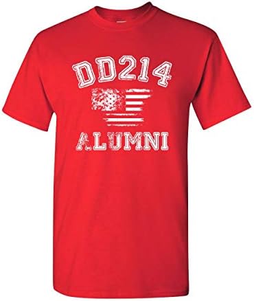 DD214 Алумни потресена американска маичка со знаме воена ветерана маичка маичка кошула
