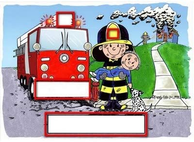 Printedperfection.com Персонализирани пријателски луѓе Цртани филмови Карикатура Снег глобус Божиќ украс: Противпожарен борец - Машки одличен за пожарникар, началник на пож
