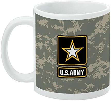 ГРАФИКА &засилувач; Повеќе Логото На Американската Армија На Камо Керамички Кафе Кригла, Новина Подарок Чаши За Кафе, Чај И Топли Пијалаци, 11oz,