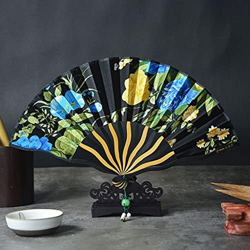 Дома кујна градинарски декоративни вентилатори за преклопување кинески стил на печатење во стил, вентилатор на свила дневно рачно свилено преклопување