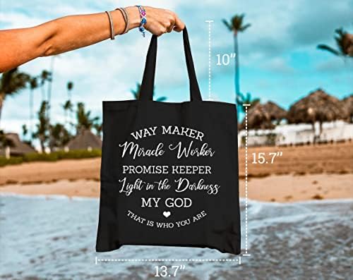 Gxvuis Waymaker Платно Торба За Жени Христијанско Писмо Еднократно Намирници Торби За Купување Рамо Работат Смешни Подароци