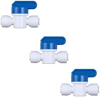 ЕЗРОДИ 3 Пакет Притисни-За-Поврзување Пластични Исклучување Вентил Фитинг, Бела+Сина
