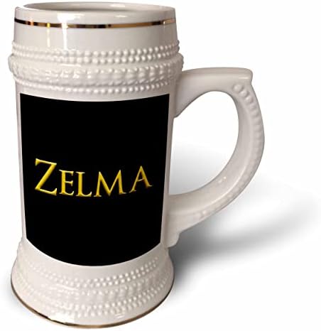 3drose Zelma Заедничко име на жена во Америка. Yellowолта на црн шарм - кригла 22oz Штајн