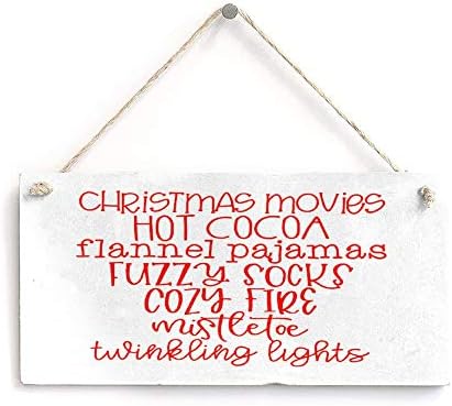 Wallидни знаци за домашна куќа дрвени знаци изреки и цитати постери од врата од дрвена плоча за божиќни филмови