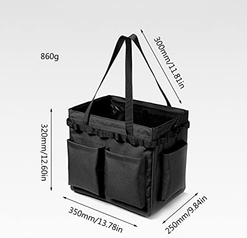 Преклопување кампување торба торба со голем капацитет со висечки дупки со мулти-џебови пикник торба издржлива алатка-организаторска