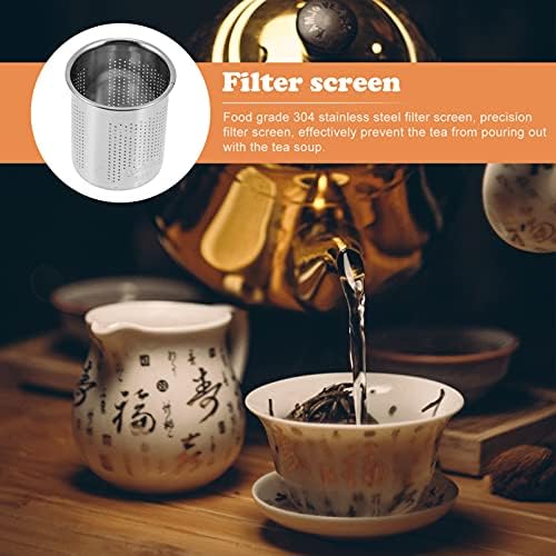 Bestonzon Set FilterTravel Home Water Teacup Преносен кинески канцеларија боросиликат челик филтер за домаќинство со отворено