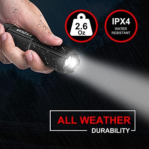 Yxqua USB Flashlight Fly - мали и светли LED мини фенерџии, високи лумени, 4 режими, зумирање, големината на подароците за џеб за деца