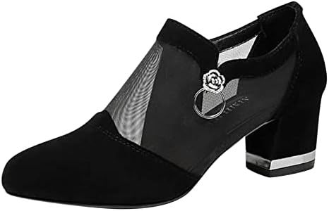 Облечете рамно за жени чевли за жени кои не се лизгаат мода цела сезона жени обични чевли дебели потпетици секси сандали шупливи