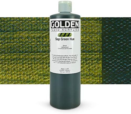 Златна течност Историски акрилици - SAP Green Hue - шише од 16 мл